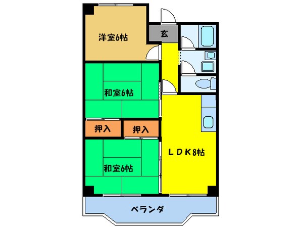 新栄プロパティ－軽里の物件間取画像